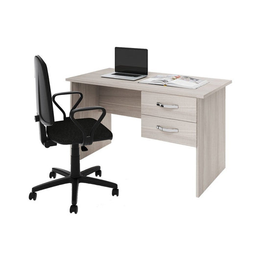 Bureau de Chambre Olmo 2 Tiroirs en Bois Mélamine Cm119x64xH.75