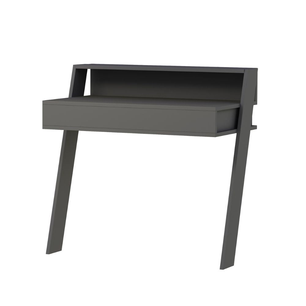 Bureau mural Cowork anthracite avec tiroir 94 cm.